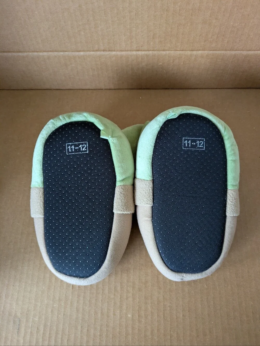 Slippers Baby Yoda Star Wars The Child (Grogu) Green and Tan Kids Slippers